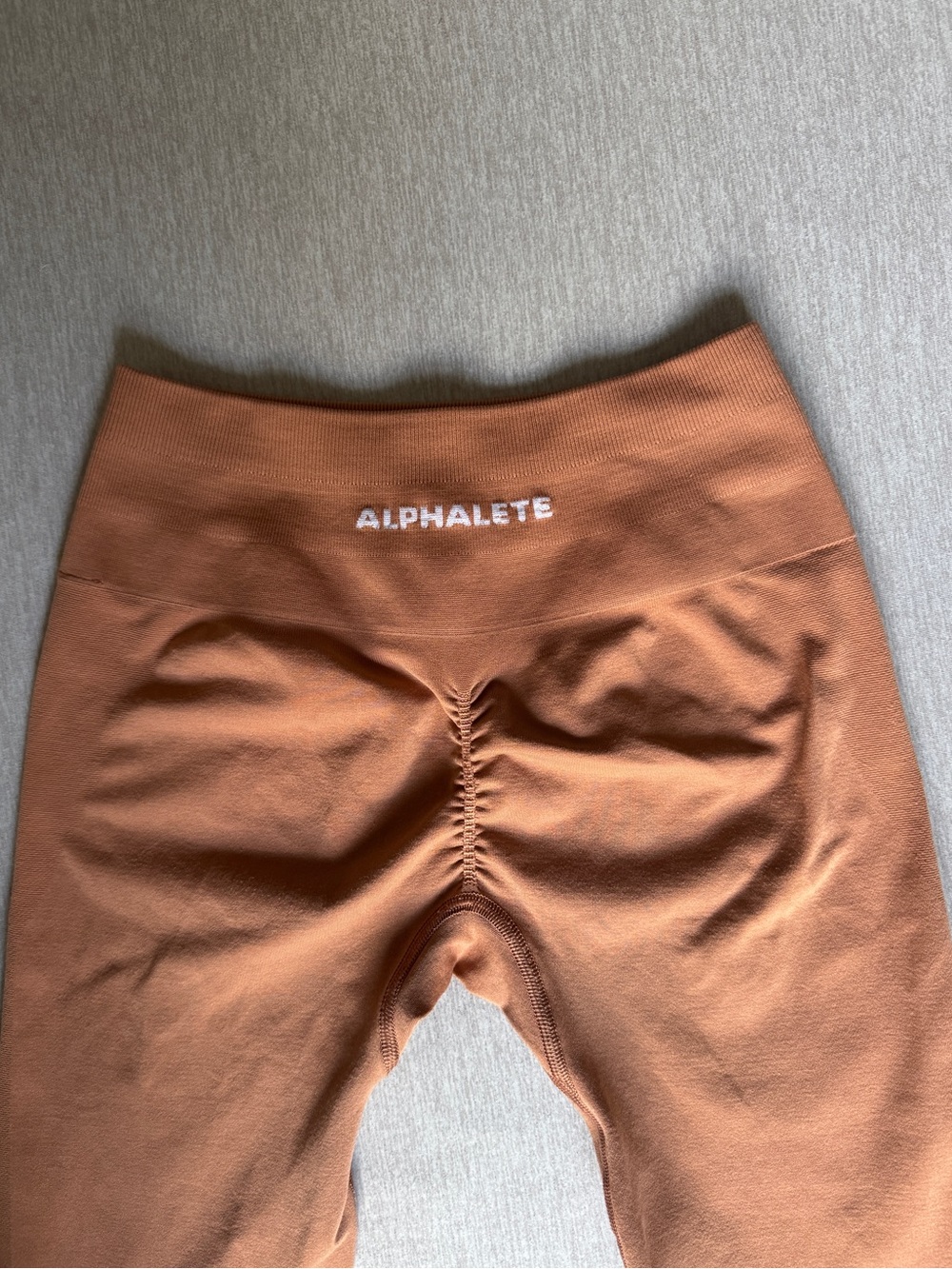 Alphalete Amplify Scrunch Seamless Leggings Brown Size Small S